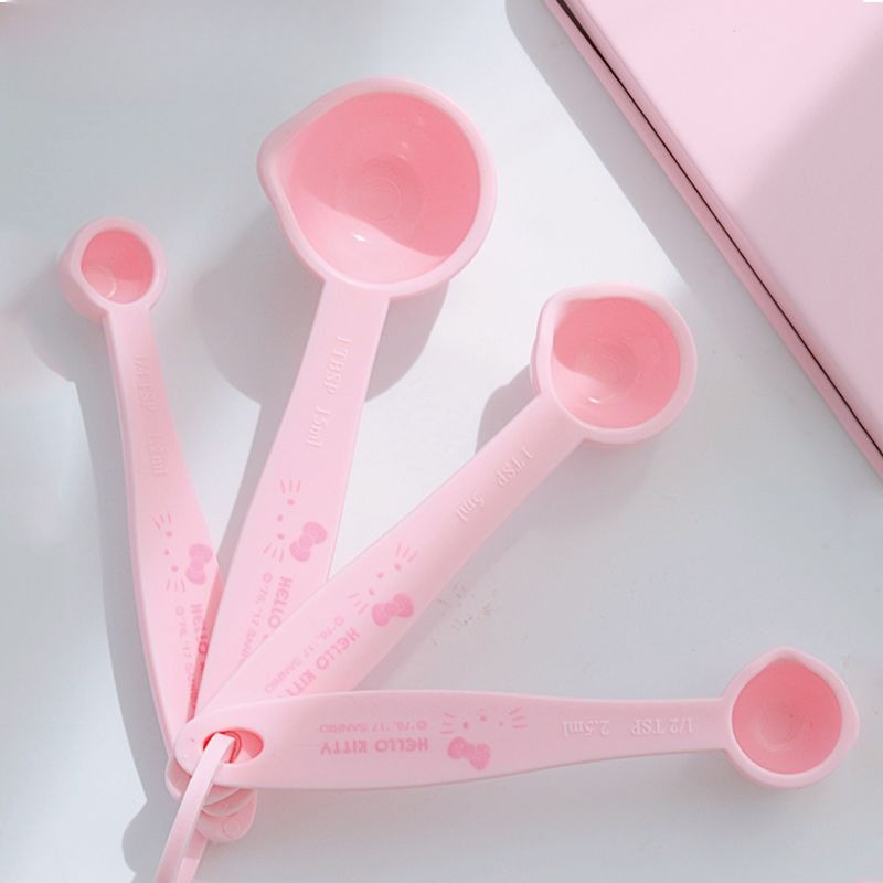 Kitchen Baking Kit - 헬로키티 프린트 계량스푼 세트, 귀여운 만화