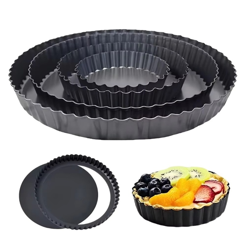 Kitchen Baking Tray - 1개 분리형 바닥이 있는 플루트형 타르트