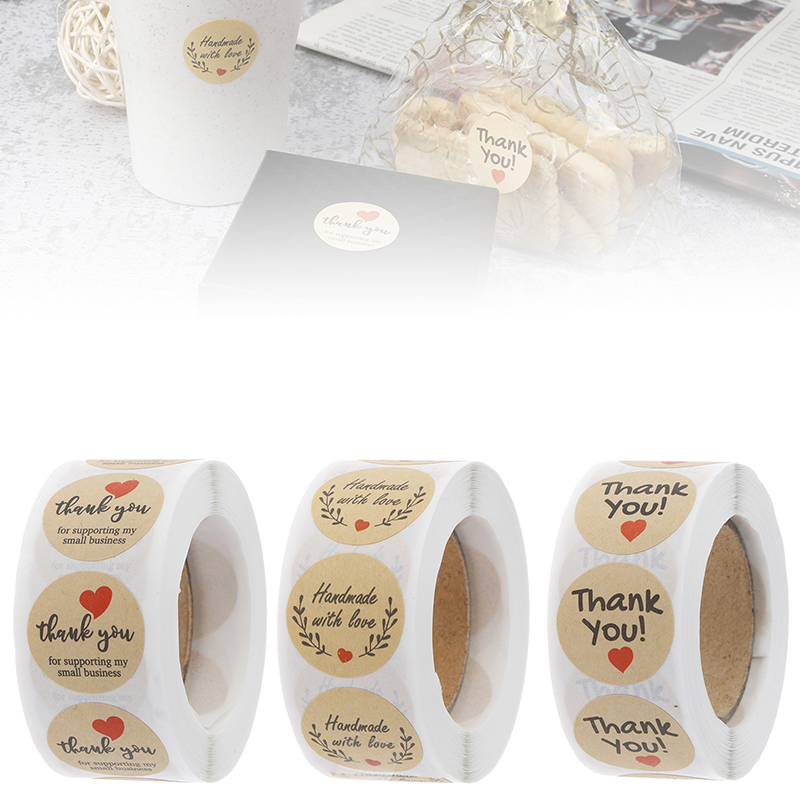 500개 감사 스티커 라벨 원형 종이 라벨 스티커 주방 - Kitchen.Baking Labels 리뷰 및 가격