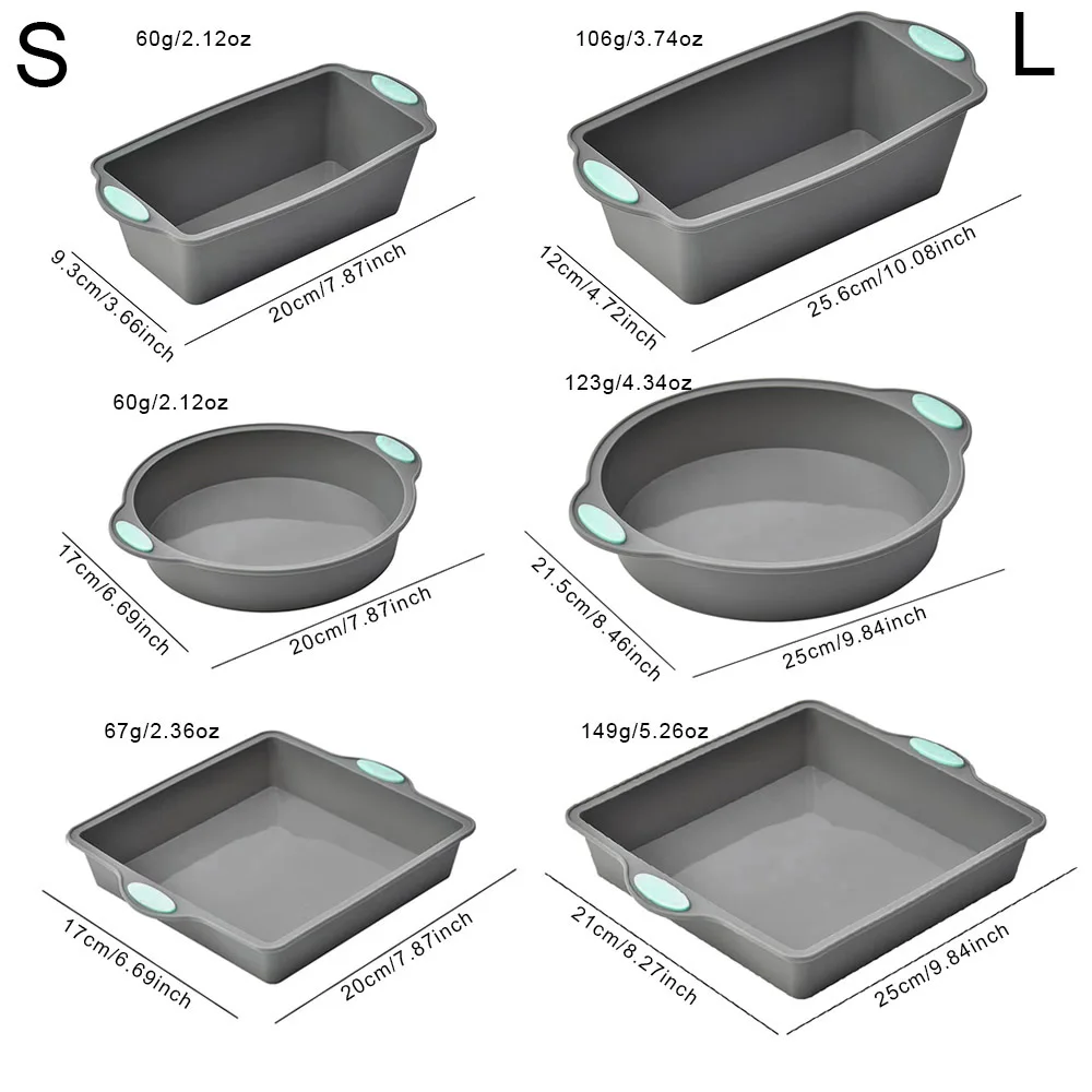 회색 내열성 실리콘 케이크 몰드 팬 2/3개 베이킹 트 - Kitchen Baking Tray 리뷰 및 가격