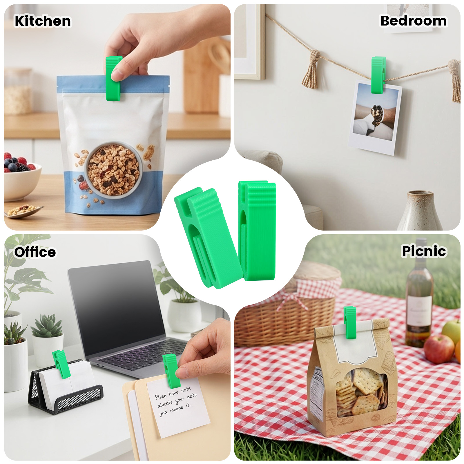 10Pcs 스낵 가방 씰 클립 다기능 식품 씰링 클립  - Kitchen Jobs 리뷰 및 가격