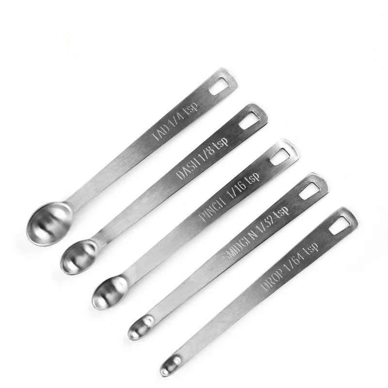 새로운 5개 세트 미니 계량 스푼 세트 스테인리스 스틸 - Kitchen Baking Kit 리뷰 및 가격