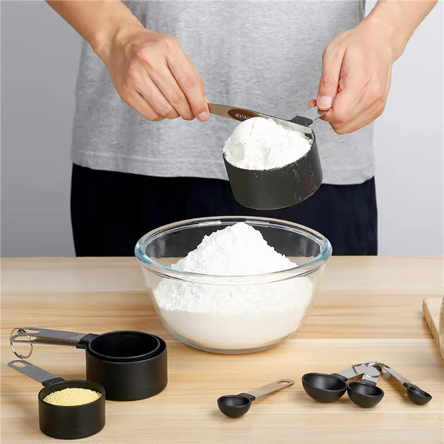 4PCS/8PCS 플라스틱 측정 컵 스푼 세트 스테인레 - Kitchen Baking Kit 리뷰 및 가격