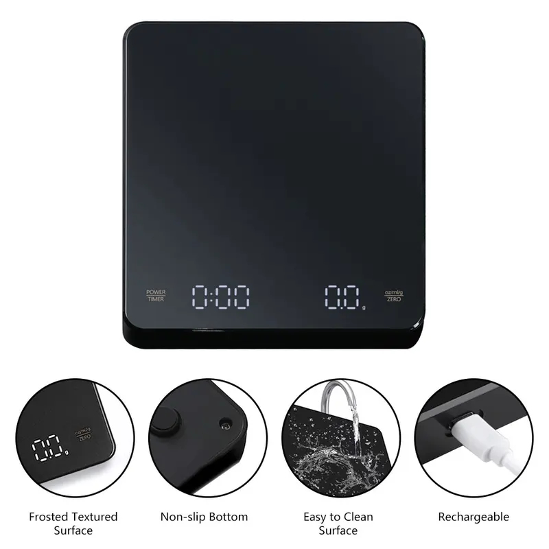 디지털 커피 저울 타이머 LED 화면 에스프레소 USB - Kitchen Scale Precise 리뷰 및 가격
